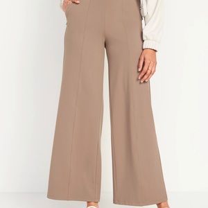 High-Waisted PowerSoft Wide-Leg Pants Tan for Women XL Tall NWTO 37” Inseam